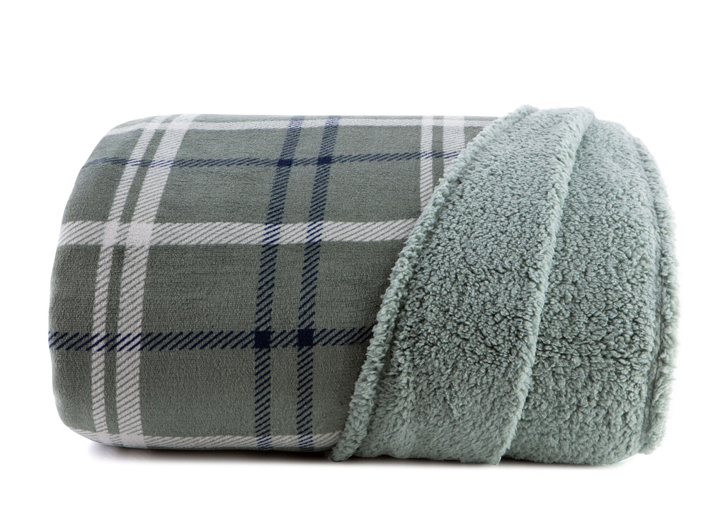 Cobertor Casal Finlândia  Estampado com Sherpa 1,80x2,20m