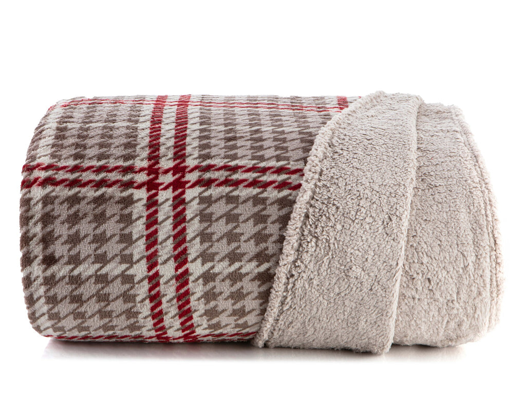 Cobertor Casal Finlândia  Estampado com Sherpa 1,80x2,20m