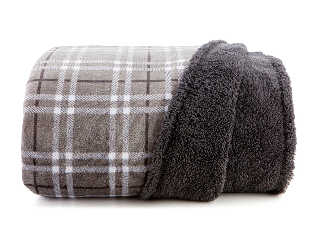 Cobertor Queen Finlândia  Estampado com Sherpa 2,20x2,40m
