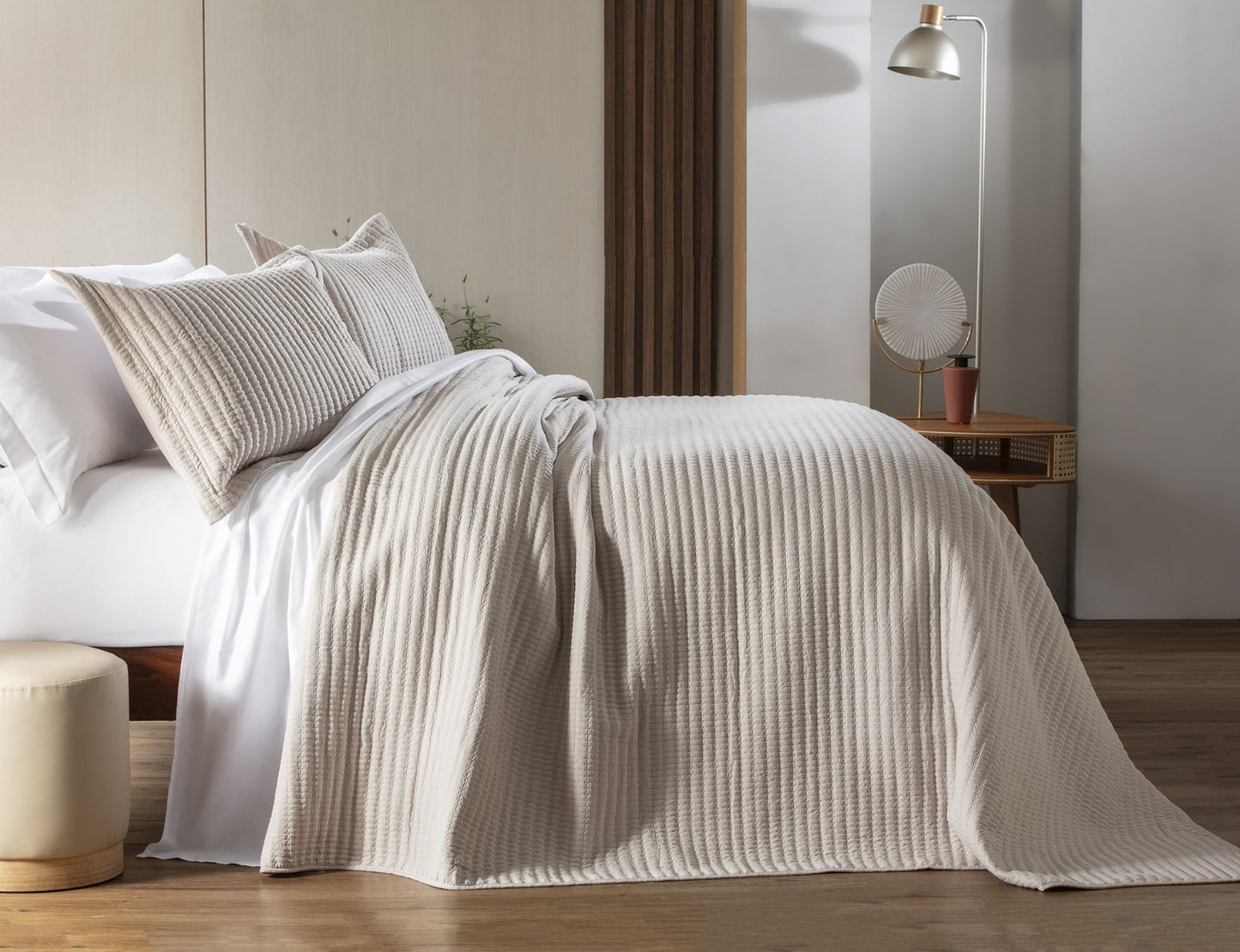 Conjunto Colcha Cobre Leito Belton King 300 Fios 2,60x2,80m