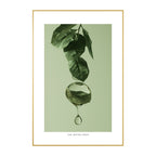 Quadro Gota de Água Tela Fosca Moldura Amadeirada - Médio 40x60cm