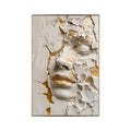 Quadro 3D Rosto Mulher sem Vidro Moldura Ouro Antigo - Grande 80x120cm