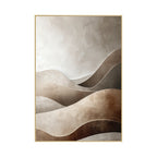 Quadro 3D Dunas sem Vidro Moldura Ouro Antigo - Grande 80x120cm
