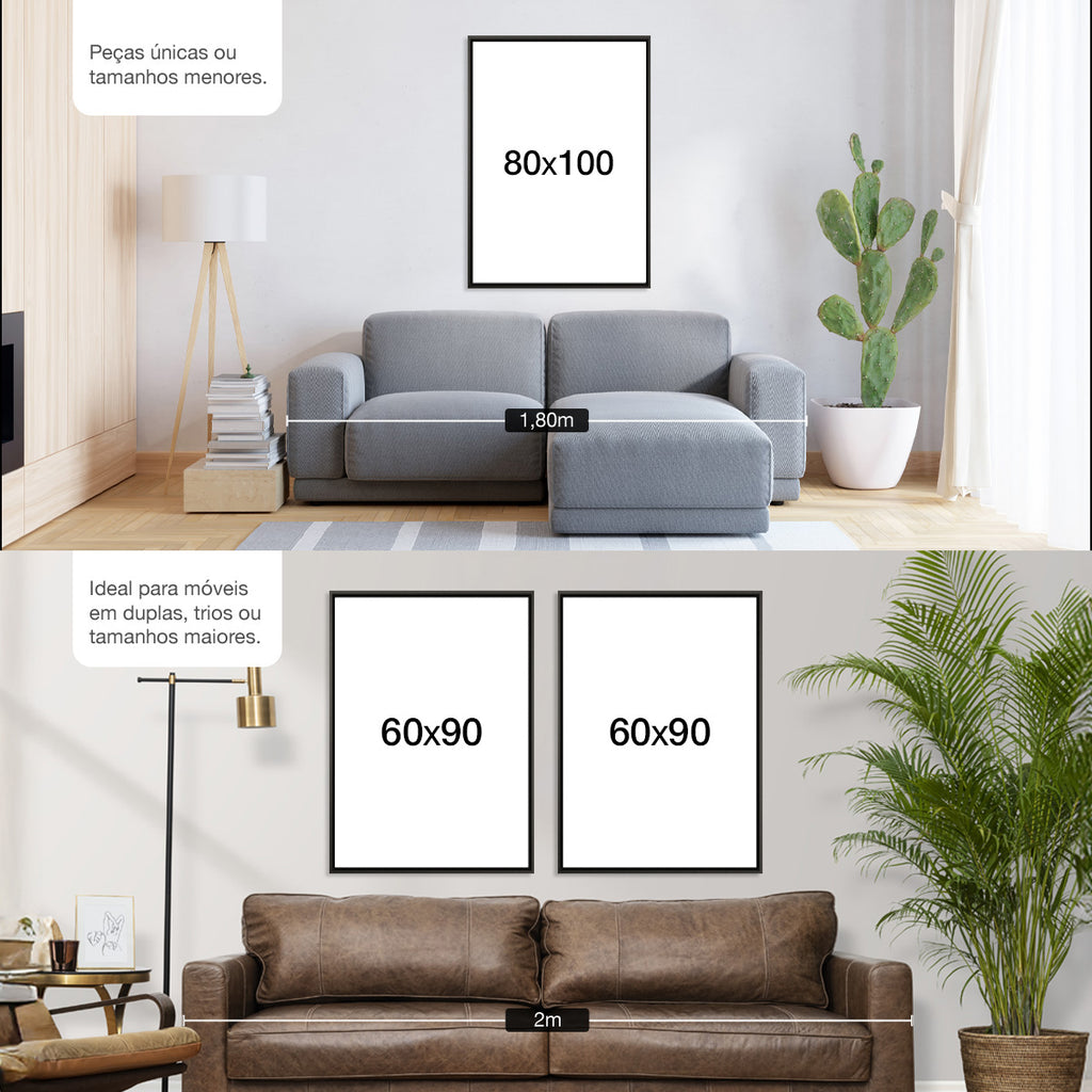 Quadro Cidade Nova York Tela Fosca Moldura Preta - Médio 50x70cm