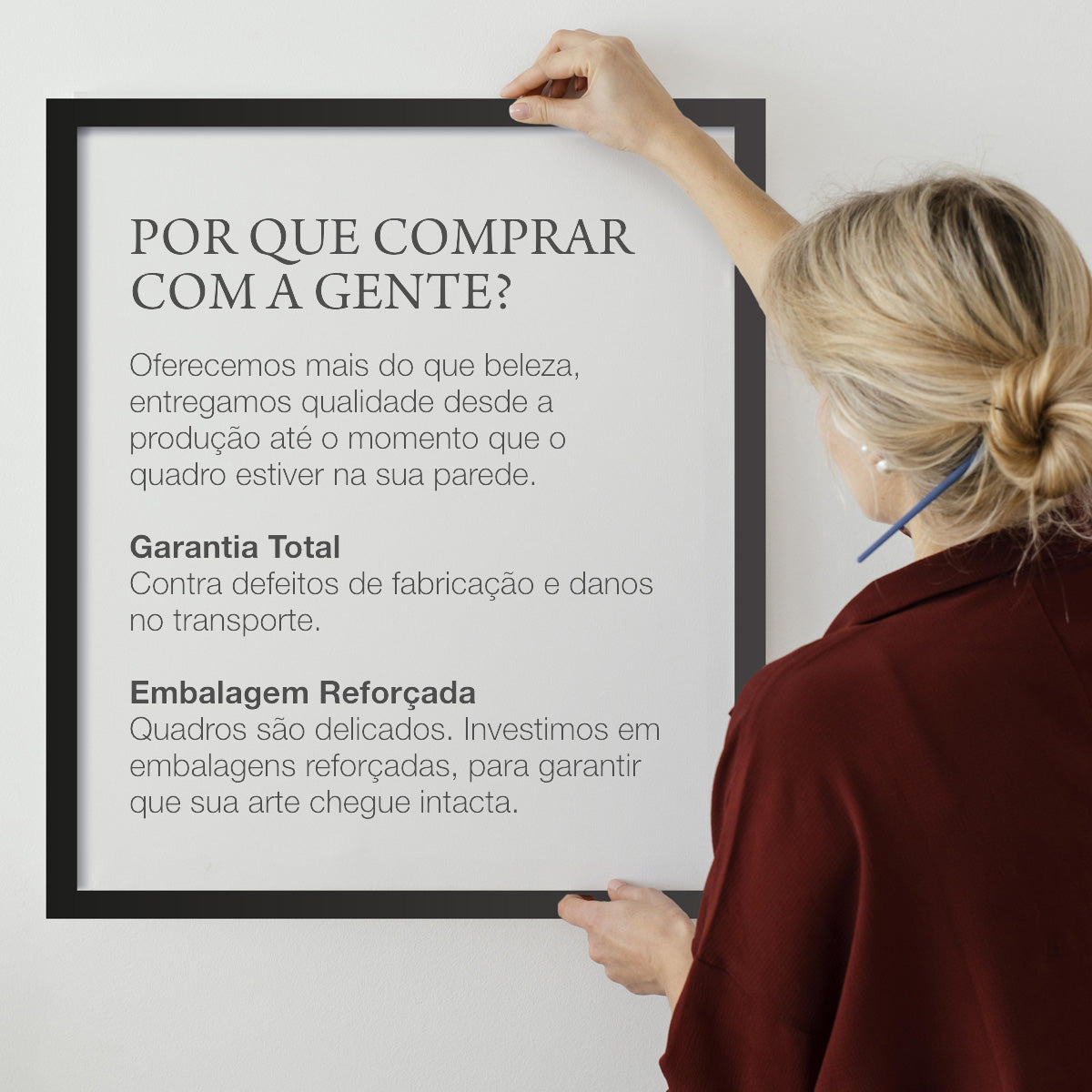 Quadro Boho Silhueta Tela Fosca Moldura Amadeirada - Grande 80x100cm