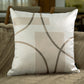 Capa Almofada Acetinada Bege Abstrata Silk Home 43x43cm