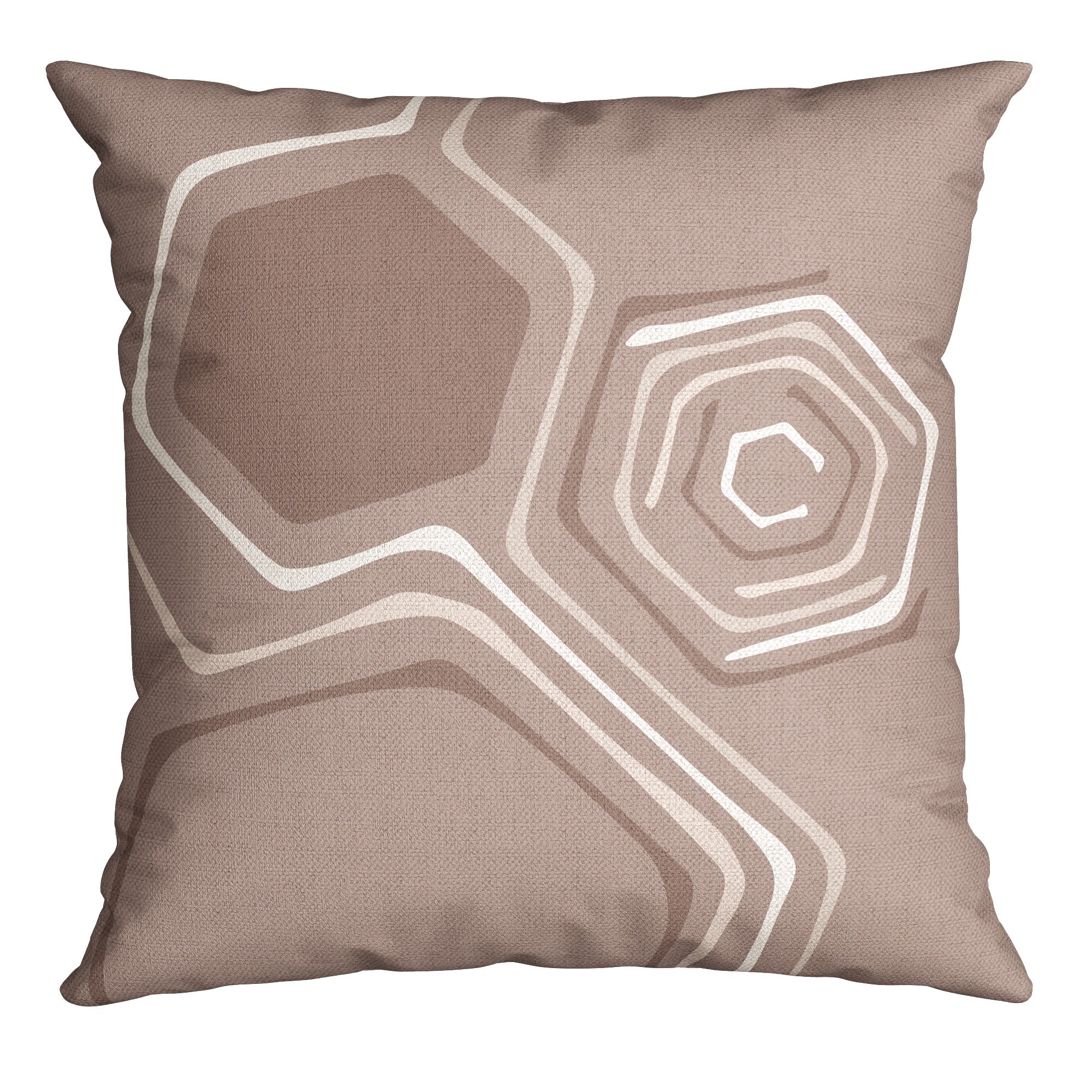 Capa Almofada Acetinada Rosê Geométrica Silk Home 43x43cm