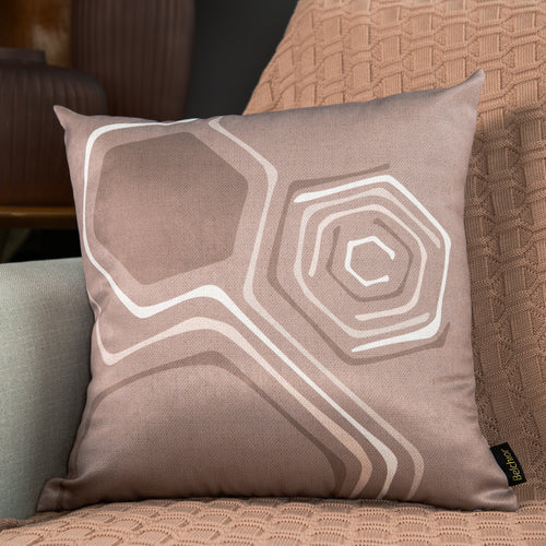 Capa Almofada Acetinada Rosê Geométrica Silk Home 43x43cm
