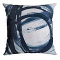 Capa Almofada Aveludada Azul e Branca Velveteen 43x43cm
