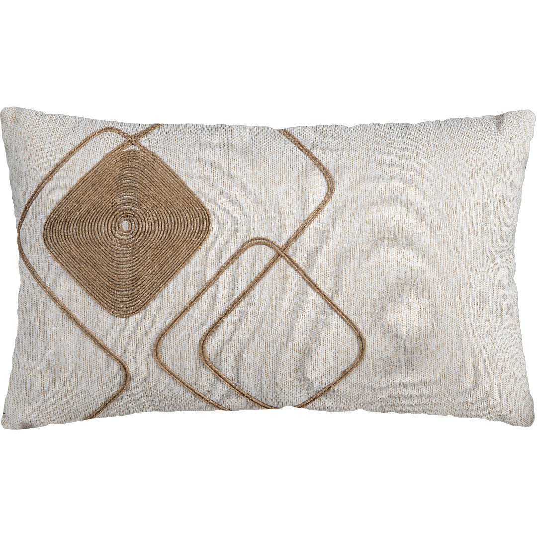 Capa Almofada Retangular cor Linho c/ Fio Sisal 35x55cm Concept