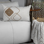 Capa Almofada Retangular cor Linho c/ Fio Sisal 35x55cm Concept