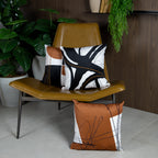 Capa Almofada Veludo Bordada Preta e Branca 43x43cm