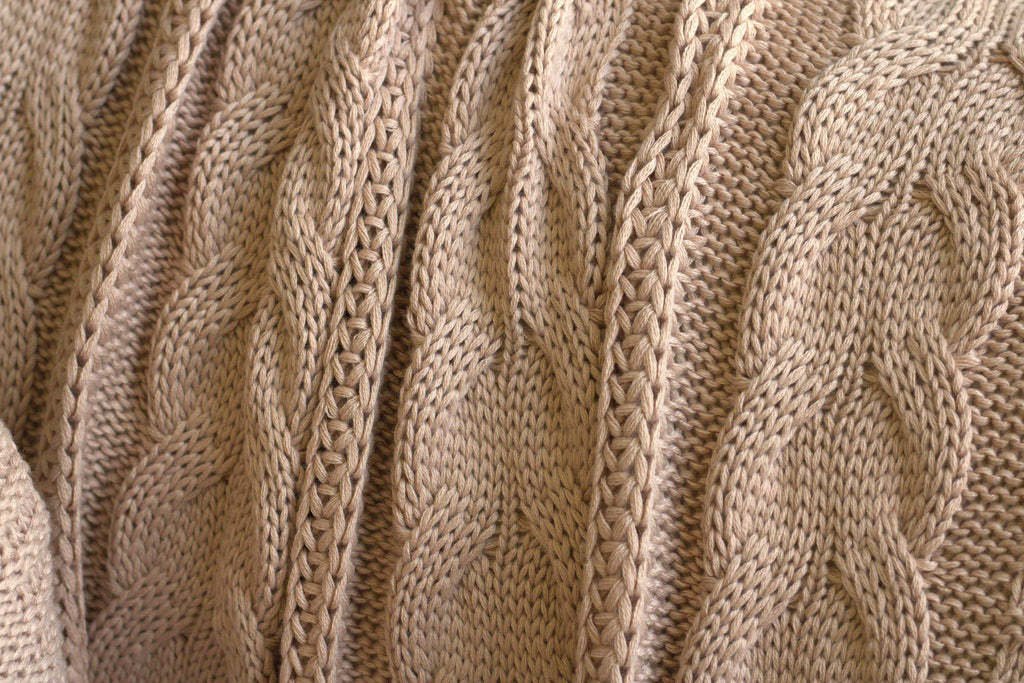 Manta Tricot Rosê 90x180 cm - Trançada