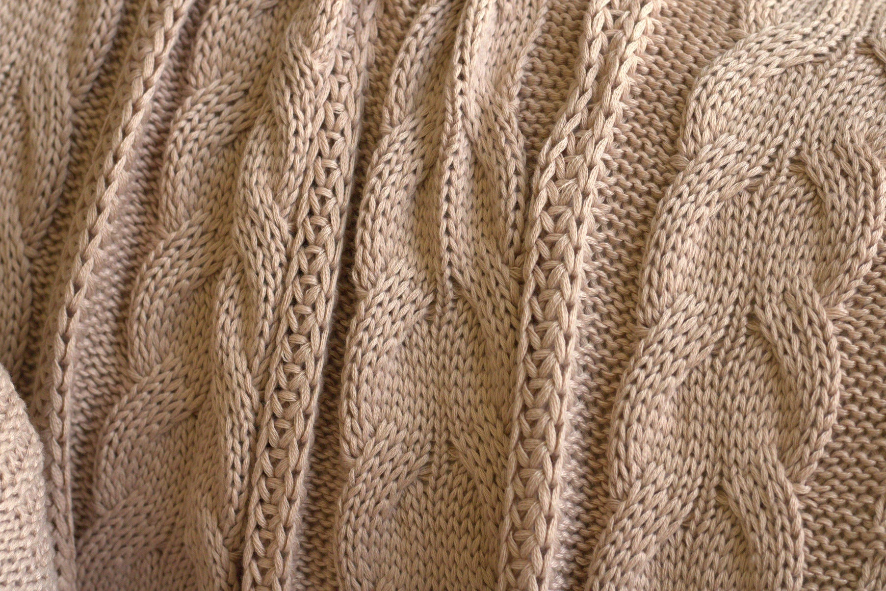 Manta Tricot Rosê 90x180 cm - Trançada