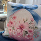 Capa Almofada Aveludada Ovo Páscoa Flor Poá Cordonê 43x43cm