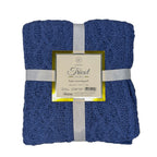 Manta Tricot Trançada Azul 130x150 cm - Chenille