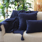 Manta Peseira de Tricot Azul Marinho 90x180 cm com Tassel - Colméia