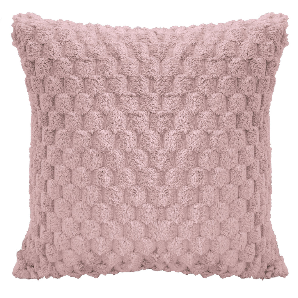 Capa Almofada Pelúcia Canelada Rosê 43x43cm Turtle