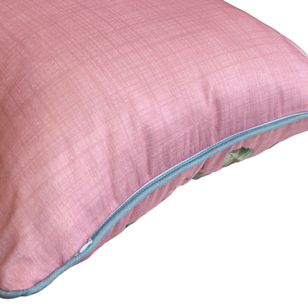 Capa Almofada Aveludada Bordada Rosa Feliz Páscoa 43x43cm