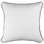 Capa Almofada Cinza e Branca Jacquard com Cordonê 50x50cm