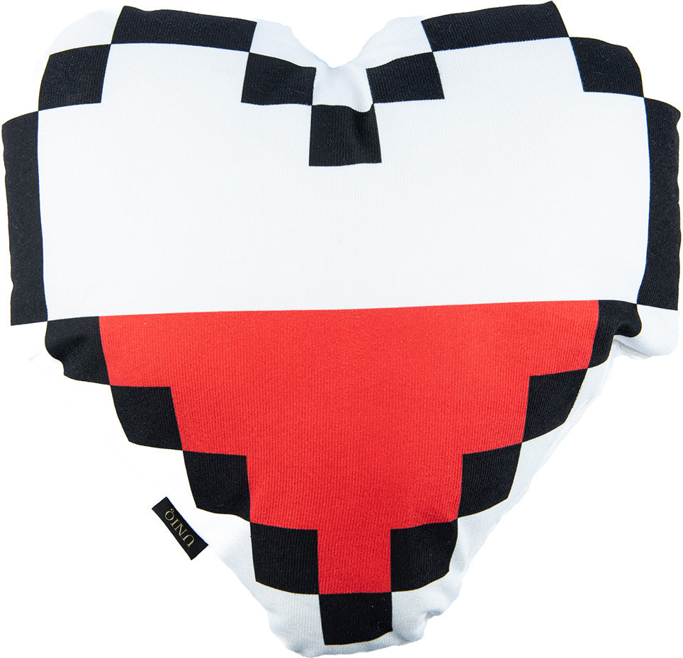 Almofada Kids Aveludada Coração Vermelho Fofinho 46x43cm