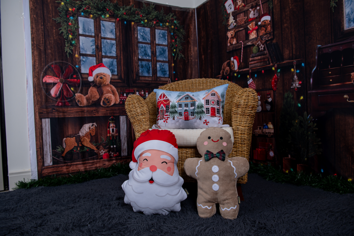 Almofada Pelúcia Biscoito de Gengibre 37x52cm GingerBen Natal