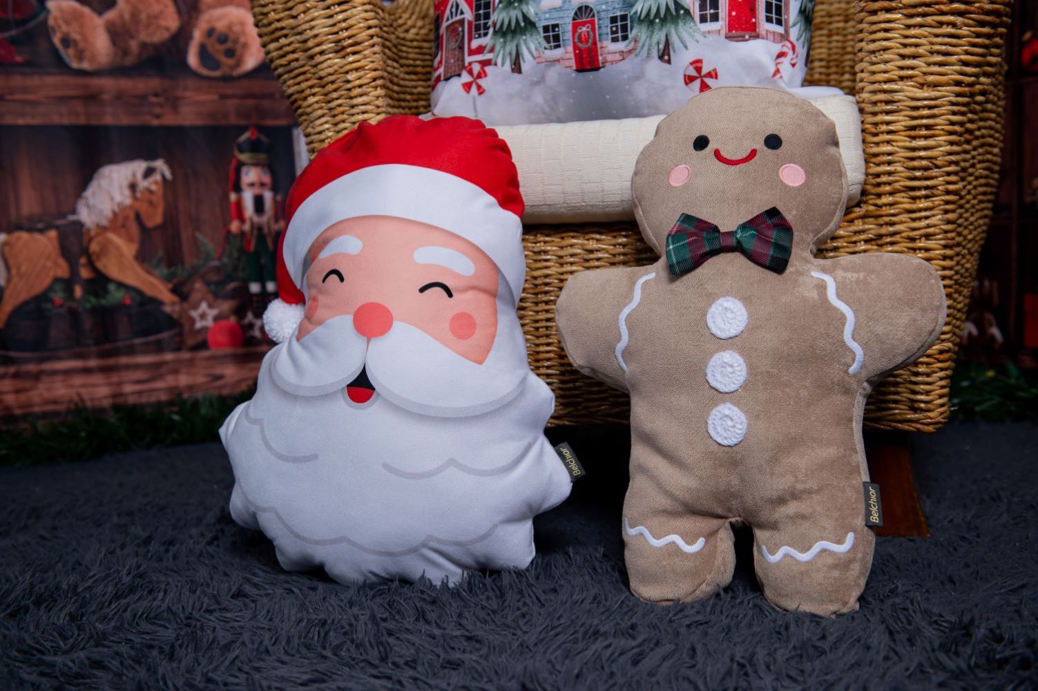 Almofada Pelúcia Biscoito de Gengibre 37x52cm GingerBen Natal