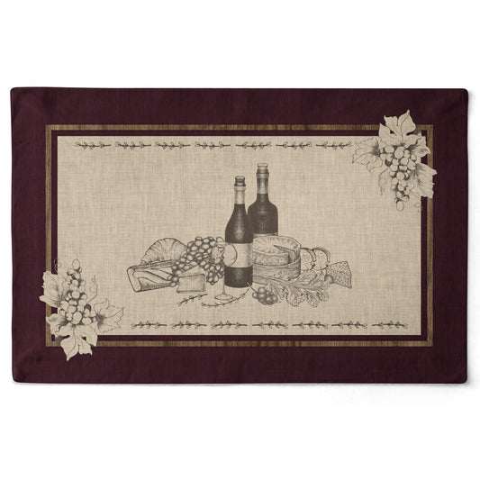 Kit 2 Jogo Americano Vinho c/ Hidrorrepelência 48x31
