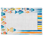 Kit 2 Jogo Americano Acqua Peixes c/ Hidrorrepelência 48x31