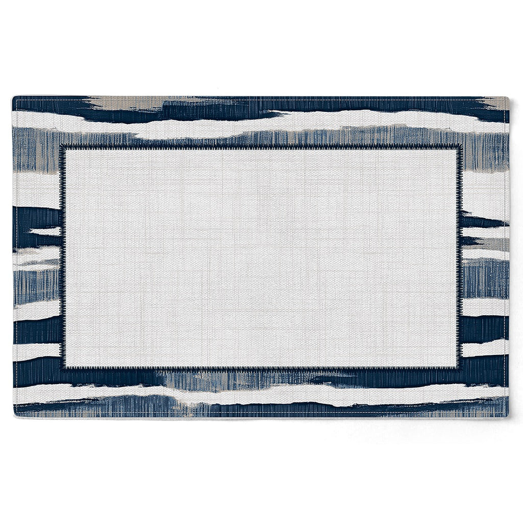 Kit 2 Jogo Americano Ikat Azul c/ Hidrorrepelência 48x31