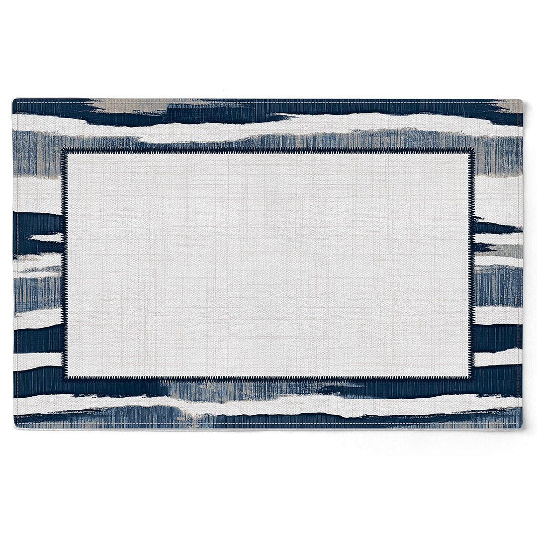 Kit 2 Jogo Americano Ikat Azul c/ Hidrorrepelência 48x31