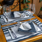 Kit 2 Jogo Americano Ikat Azul c/ Hidrorrepelência 48x31