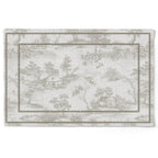 Kit 2 Jogo Americano Floral Cinza c/ Hidrorrepelência 48x31