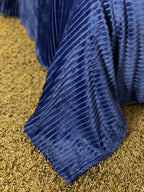 Cobertor Manta Aveludada 200 Fios p/ Cama Casal - Azul Náutico