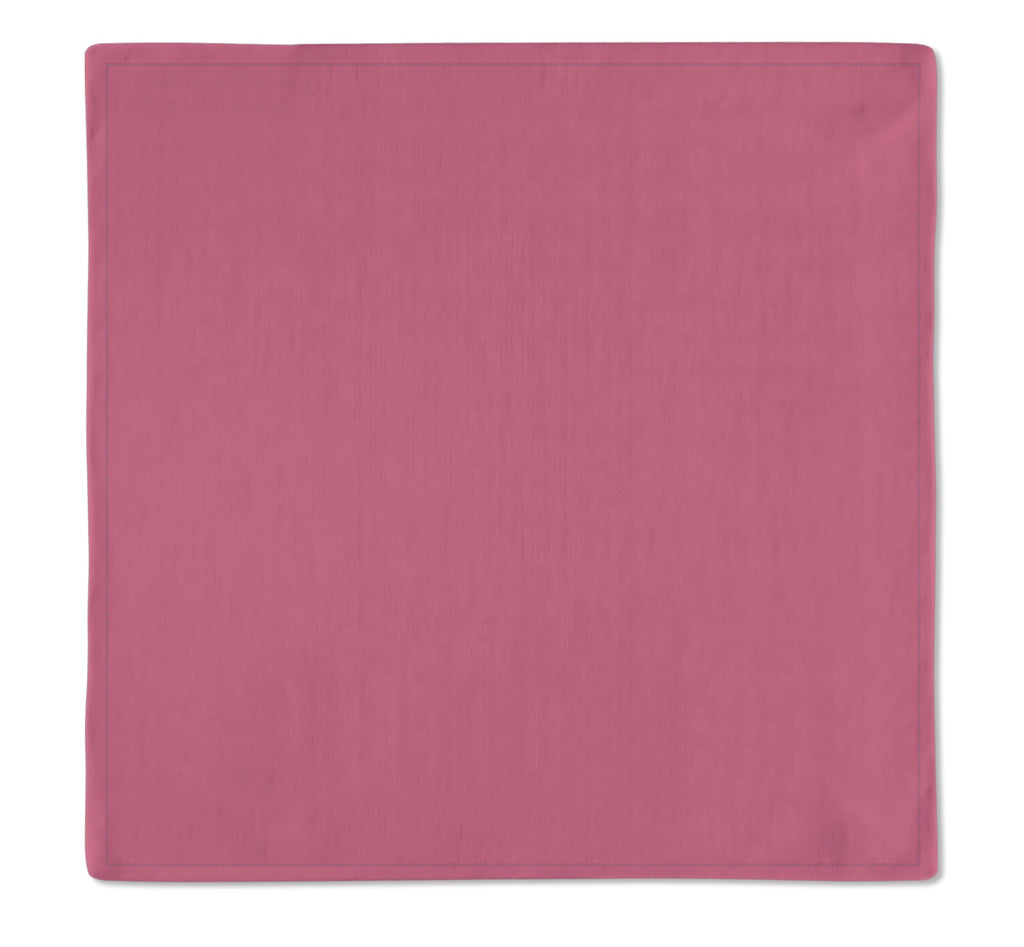 Kit 2 Guardanapos Rosa Liso 43x43 + 2 Argolas