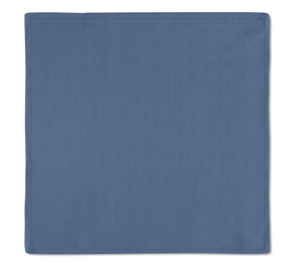 Kit 2 Guardanapos Azul Liso 43x43 + 2 Argolas