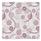Kit 2 Guardanapos Linho Floral Lilás 40x40 + 2 Argolas