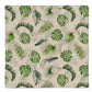 Kit 2 Guardanapos Linho Folha Tropical 40x40 + 2 Argolas