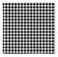 Kit 2 Guardanapos Linho Xadrez Preto 40x40 + 2 Argolas