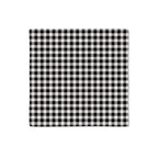 Kit 2 Guardanapos Linho Xadrez Preto 40x40 + 2 Argolas