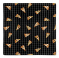 Kit 2 Guardanapos Linho Pizza 40x40 + 2 Argolas