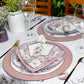 Toalha de Mesa Quadrada Floral Rosê 4 Lugares 140x140