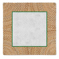 Kit 2 Guardanapos Linho Artesanato 40x40 + 2 Argolas