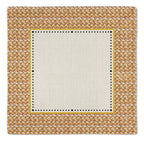 Kit 2 Guardanapos Linho África 40x40 + 2 Argolas
