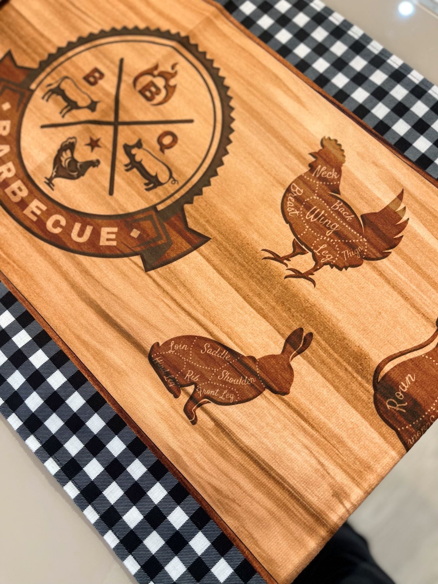 Caminho de Mesa Churrasco Hidrorrepelência 43x142