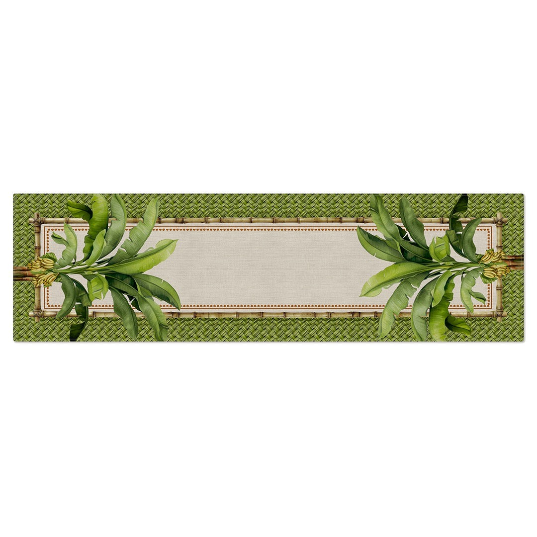 Caminho de Mesa Bananeiras c/ Hidrorrepelência 43x141cm