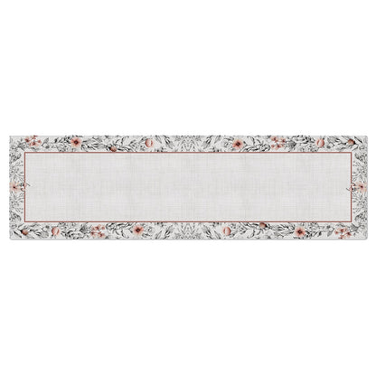 Caminho de Mesa Floral Rosê c/ Hidrorrepelência 43x141cm