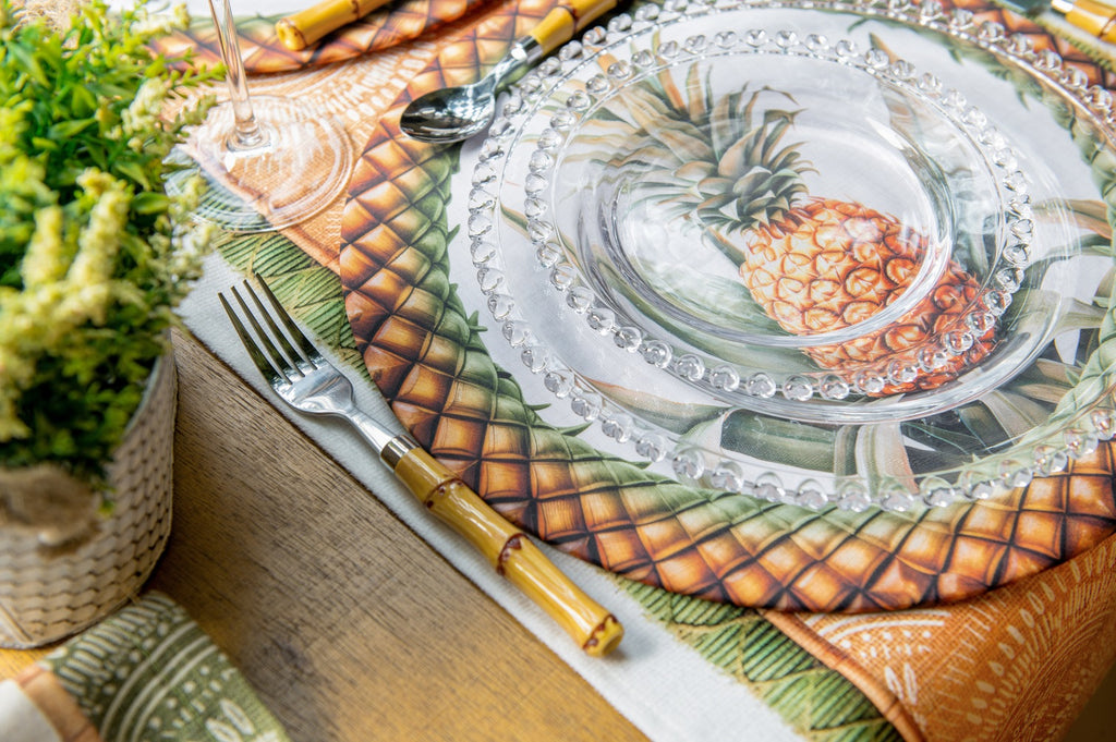Caminho de Mesa Tropical c/ Hidrorrepelência 43x141cm