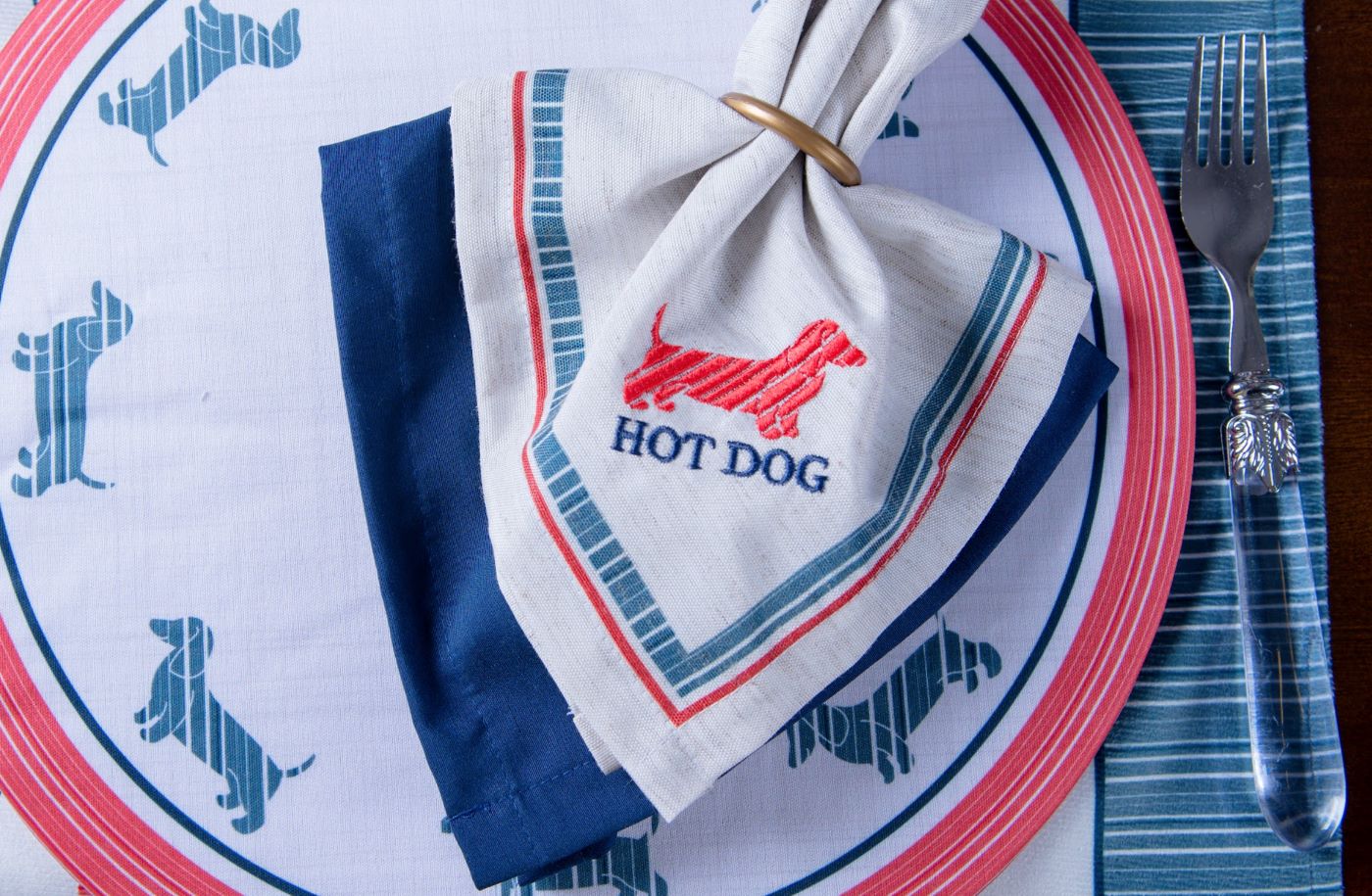Kit 2 Capas para Sousplat Hot Dog Cachorro Quente 35x35