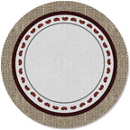 Kit 2 Capas para Sousplat Bege Feijoada 35x35